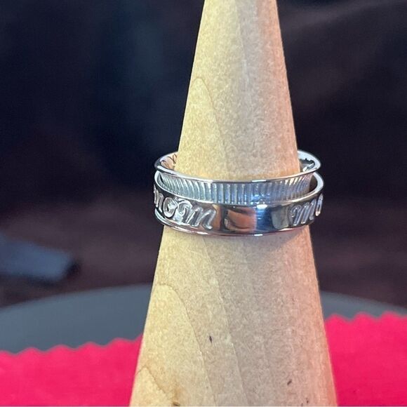 Sterling Silver Stress Relieving Anxiety Spinner Ring Mom Sz6, 4g - Picture 3 of 9